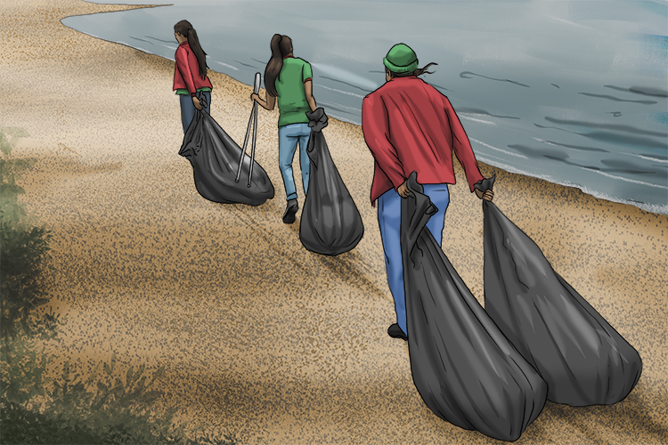 A Hindu group organises regular clean-ups of the beach at Jamaica Bay on Long Island, New York.